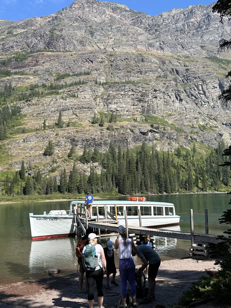 The Morning Eagle in Josephine Lake. The Morning Eagle never leaves its lake and is wintered over in a nearby boat house